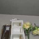 Mkono Mason Jar Lights Centerpiece Table Decor for Dining Room Farmhouse Wood Tray with 3 Jars Flowers Valentines Day Decoration for Coffee Table Kitchen Living Room Wedding (White)