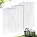 12 Pcs Polycarbonate Greenhouse Panels, 4' x 2' x 0.16'' Twin-Wall Panels, Waterproof UV Protected Roof Panels Polycarbonate Sheet Replacement Panels for All Weather Outdoor Garden Greenhouse Covering (Transparent)
