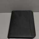 Forevermore Portfolios Padfolio Binder - Professional Faux Leather Travel Organizer Pouch for Tablet, Documents, Presentation Folders, Zipper Closure, Notepad - Black