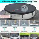 10 Ft Wintet Pool Cover, with Automatic Drain Round Pool Cover, One-Piece Quick Installation and Removal for Round Hot Tub and Spa Pool, Preventing Waterlogging, UV Protected (Black)