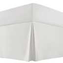 14 Inch Drop Bed Skirt Twin Size, Microfiber Tailored Style Bedskirt Elegant Pleated Design Platform Twin Bed Skirt, White