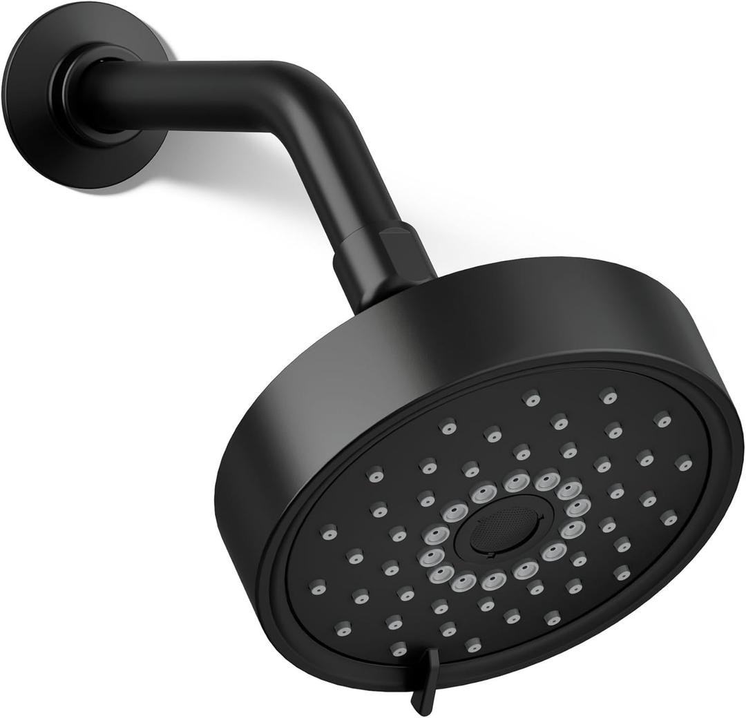 Kohler 22170-BL Purist Three-function showerhead, 2.5 gpm, Matte Black