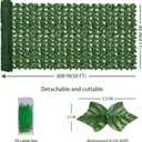 ODTORY Artificial Fence Privacy Screen: 4FT x 50FT UV-Anti Faux Greenery Backdrop Ivy Chain Link Shades Panels for Patio, Balcony, Garden,Deck,Backyard Indoor Outdoor Green Wall Decor