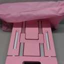 Folding Hand Truck, Foldable Cart for 500 lbs Heavy Luggage, Hand Truck Dolly, 6-Wheel Foldable Dolly with 2 Ropes, Ideal for Home, Office, and Travel Moving (Pink)