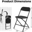 1 Pack Folding Chairs with Commercial Steel Frame Design, Foldable & Portable Plastic Seats with 350LBS Capacity for Indoor, Outdoor, Events, Office, Wedding, Party, School, Dining