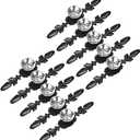 Sumnacon 10 Pcs 4.7" Drawer Dresser Knobs Pull Handles - Crystal Glass Diamond Decorative Knobs with Plate, Cabinet Cupboard Door Knobs with Screws for Kitchen Bathroom Office Decoration, Black