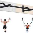2025 Upgrade Pull Up Bar Wall Mounted - 600 lbs Heavy Duty Strength Training Pull-Up Bars, Ideal Rogue Pull Up Bar for Home and Commercial Gym, Easy Installation Chin Up Bar, Versatile Garage Pullup Bar (Black)