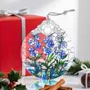 Christmas Ornaments: Stained Glass Ornament, Birth Flower Ornament, Christmas Tree Ornaments & Xmas Tree Decorations Exquisite Holiday Decor, Birth Flower Gifts Perfect Holiday & Xmas Gifts - July