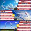 LEAMBE 4 Channel RC Plane, Ready to Fly Aerobatic Aircraft, Easy Control for Beginners, P51 Mustang RC Airplane for Adults Blue-Red