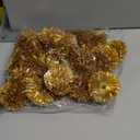 30-Pack Artificial Chrysanthemum Ball Flowers,11 Inch Faux Chrysanthemum Silk Bouquets Real Touch Faux Flowers for Home/Wedding/Christmas/Party[Gold]