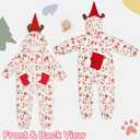 ALVABABY Christmas Baby Bunting Bodysuit with Hood, Romper Jumpsuit Animal Costume Outfit, Soft Warm Onesize Newborn Toddler (12-18 Months)