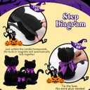 3 Pcs Halloween Cat Honeycomb Centerpieces for Tables Black Halloween Cat Paper Honeycomb Decorations for Indoor Table Witch Theme Birthday Celebration Party Favor