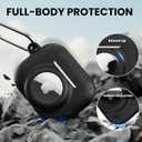 2 in 1 Silicone Case Compatible with AirPods Pro 3 and AirTag, Shockproof Protective Case Cover for AirPods Pro 3rd Generation 2025 with Cleaner Kit & Carabiner (Black)