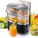 Keenstar Electric Citrus Juicer, 100W High-Efficiency Motor, Dual-Head Design, One-Touch Automatic Juicing, Portable, Easy Clean, Perfect for Fresh Juice Lovers (Black)