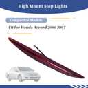 Rear Stop Light LED High Mount Stop Light 3rd Brake Lamp Waterproof 34270-SDA-A11 34270-SDA-H11 Compatible with Honda Accord 2006 2007