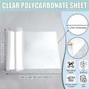 Beeveer Polycarbonate Clear Plastic Sheet 1 Pcs 12" x 96" Flexible Sheet Panels with UV Coating on Both Sides for Crafts DIY Window Replacement Panes