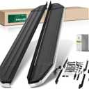 YHTAUTO 5.5" Running Boards Side Steps Fit Chevy Trailblazer 2021 2022 2023 2024, 68" with Short Rubber Strip Length, Aluminum Black Powder, Cab Side Step Rails Off-Road Exterior Accessories