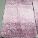 Bathroom Rugs Sets 2 Piece, Soft Absorbent Microfiber Bath Mats and U-Shaped Contour Toilet Rug, Non-Slip Machine Washable Dry Bath Mats for Bathroom, 40x60 and 50x60 cm, Purple