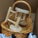 Vintage Wicker Baby Carriage DecorWoven Rattan Stroller Flower Basket Cart for Wedding Centerpieces, Baby Shower Party Supplies & Nursery Floral Arrangement Props Floral Rustic Home Decor