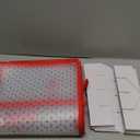 ZOBER Christmas Ornament Storage Box - Stores 128 Ornaments W/ 2 Sided Zipper - Flexible Plastic Christmas Ornament Storage Containers - 3 Inch Cube Compartments - Red