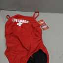 LIFEGUARD Officially Licensed Swimsuit for Women & Ladies, One Piece Swimming Suit, Elastic Comfort Straps, Size: 36