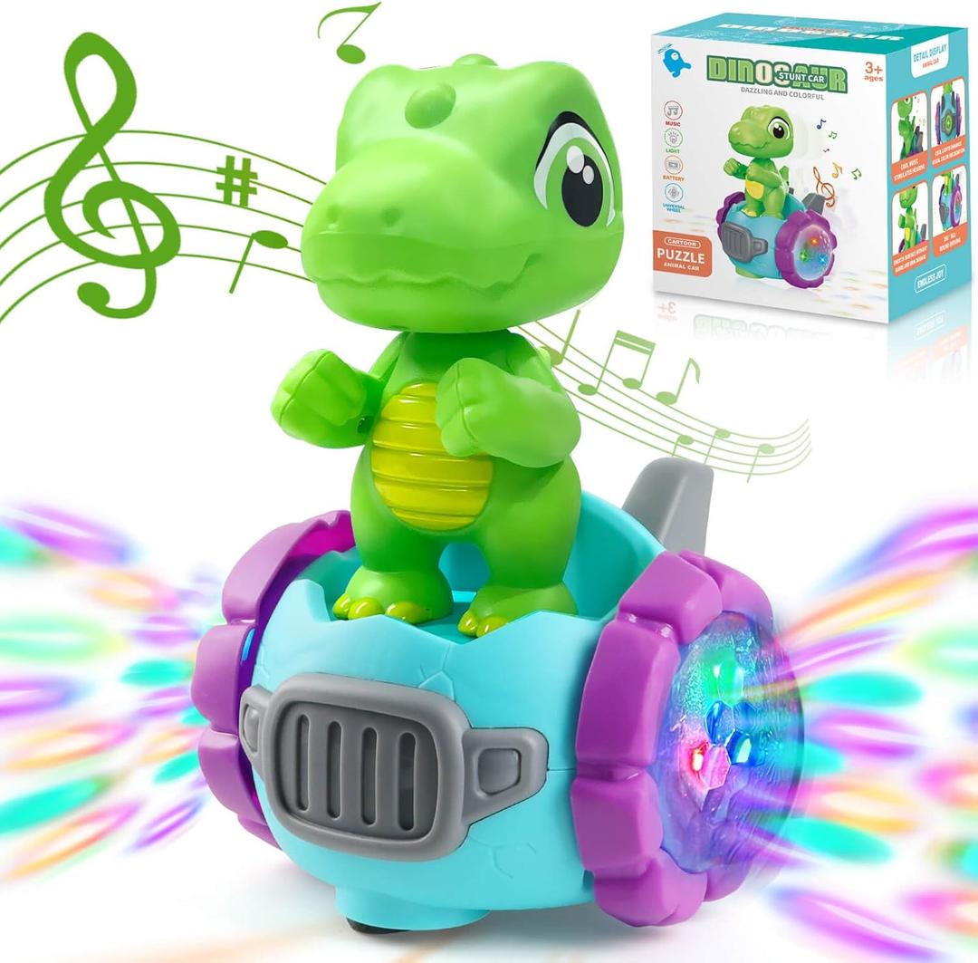 Dinosaur Robot Car Toy with Lights & Music, Toddler Toys 1-3, Dinosaur Universal Cars, Toys for 3 Year Old Boys Ages 2-4, Gifts for 1-3 4 5 6 7 Year Old Birthday Christmas