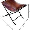 Cuero Melton Leather Stool Side Stich Classical Side Stich Stool Bench (Brown), 20 INCH