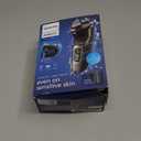 Philips Norelco Shaver 3900 Series, Wet and Dry Electric Shaver, P-Cap, Travel Pouch, Charging Stand, Storm Blue, Model S3341/92 (Silver New)