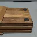 NIRMAN Acacia Wood Rectangular Wooden Platters for Home Decor, Food, Vegetables, Fruit, Charcuterie, Appetizer Serving Tray (13" x 5.5" x 0.75") (Set of 3)