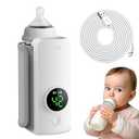 Portable Bottle Warmer for Travel, Fast Warming Comfortable Baby Feeding On The Go, Waterless Milk Warming with BatteryPowered for Home Outdoor