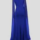 Lrady Women's Wedding Guest Dress Evening Gowns High Neck Formal Cocktail Party Maxi Bodycon Dresses with Cape Sleeve (XL)