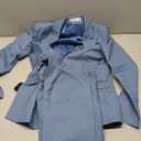 Boys Suit 4 Piece Slim Fit Kids Tuxedo Suit Formal Wedding Outfit Blazer Vest Pants Set with Tie (7, Blue)