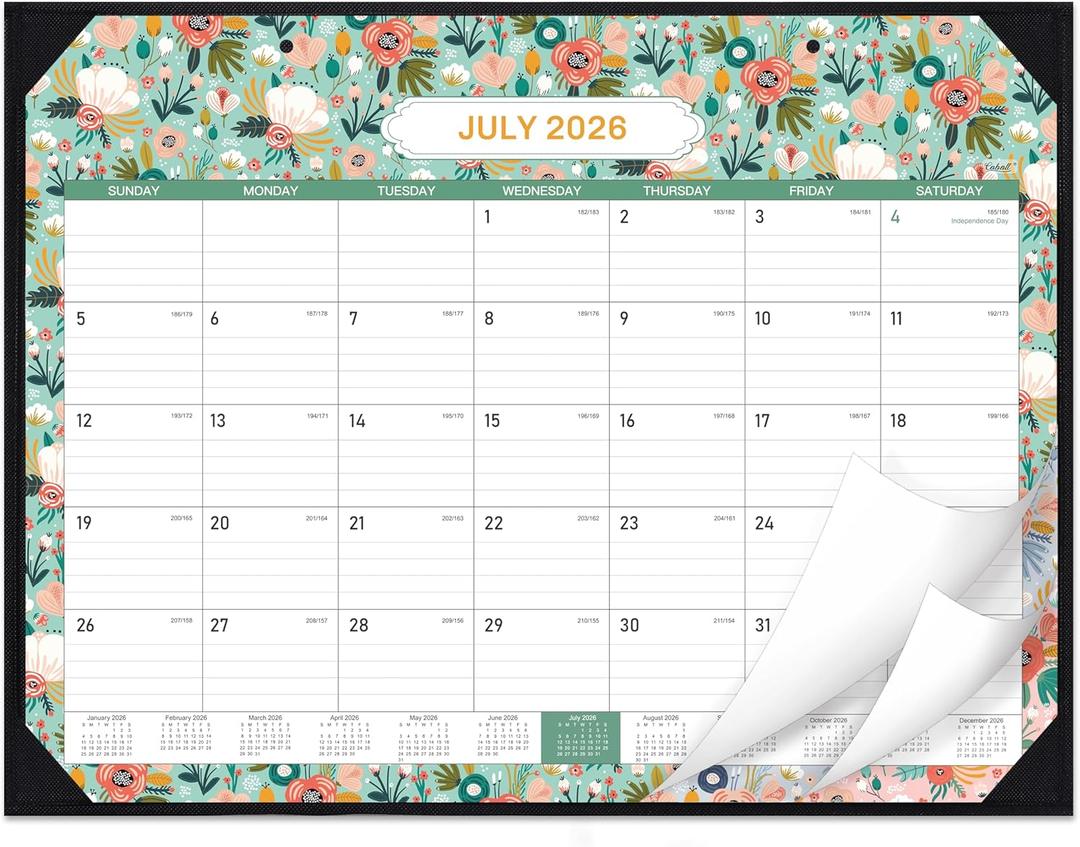 Desk Calendar 2026-2027 - Large Desk Calendar 2026-2027 from July 2026 to December 2027, 22'' x 17'', Calendars with Thick Paper, Roll Packaging
