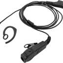 In-ear Loop Headset with Mic Dual PTT Hook Earpiece for Motorola APX900 APX1000 APX4000 APX6000 APX7000 APX8000 XPR6100 XPR6350 XPR6550 XPR7350 XPR7350e XPR7380e XPR7550 XPR7550e XPR7580 Radios
