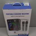 Karaoke Machine with 2 Wireless Microphones, Portable Bluetooth Speaker for Adults Kids, PA Systems Support TWS Echo Adjust TF USB AUX for Home Party Outdoor Travel (T03-2 MICS)