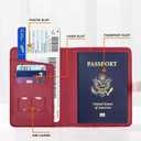5 x Passport Holder with Airtag for Women/Men,Airtag Passport Wallet for Travel,Cute Passport Holder Rfid Blocking,Travel Wallet for Cards Passport Cover Case (Wine red)