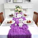 8 Pack Purple Cheesecloth Table Runner 10Ft Spring Gauze Cheese Cloth Table Runner 120 Inch Boho Sheer Rustic Fabric for Holiday Decor Bridal Baby Shower Wedding Party Decoration