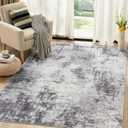 Washable 7x9 Area Rugs for Living Room: Abstract Modern Home Decor Rug