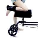 Knee Scooter Pad Cover with Removable Soft Velvet and 2inch Highly Elastic Comfort Memory Foam, Knee Walker Cushion for Foot Surgery and Walker Accessory for Knee Roller - Universal Fit