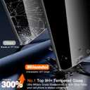 4 x Milomdoi 3 Pack Privacy Screen Protector for iPhone Air [Phone Case Friendly for 17 Air] Accessories Private Film, 3 Pacs Tempered Glass Camera Lens Protector, with Mounting Frame for Apple Anti Spy