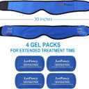 LotFancy Gel Ice Pack with Wrap, Reusable Hot Cold Pack for Therapy, Pain Relief for TMJ, Wisdom Teeth, Face, Head, Chin Jaw Oral and Facial Surgery, Dental Implants
