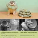 Cat Cone Collar,Cute Waterproof Cat Recovery Collar,Anti-Bite Lick Wound Healing Safety Elizabethan e Collar for Cats,Green Flower All-Season Style