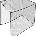 Golf Batting Cage Netting Golf Practice Nets, 10ft x 10ft x 10ft Frame NOT Included, with 4 Carabiners and 2 Tie Rope, for Backyard, Black