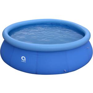 JLeisure Avenli 17807 10 Foot x 30 Inch 2 to 3 Person Capacity Prompt Set Above Ground Kid Inflatable Outdoor Backyard Swimming Pool, Blue