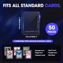 WVM 50 Pack 3x4 Inch Card Sleeves Top Loaders for Cards, Baseball Card Protectors Hard Plastic, Premium Toploaders for Cards, Card Holder Baseball Football Sports and Game Cards