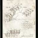 Entertainment and Hobbies Framed Wall Art Prints 'Lego Toy Building Brick 1961 Parchment' Toys