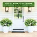 TURNMEON Artificial Plants Outdoor Fake Plants UV Resistant No Fade 12 Bundles 4 Styles Faux Plant Plastic Greenery Shrubs Boston Fern Lavender for Outside Gardens Porch Patio Indoor Home Decor