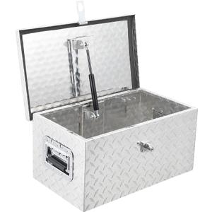 GAOMON 20 Inch Aluminum Diamond Plate Tool Box Truck Car Outdoor Trailer Pickup Underbody Toolbox, RV Storage Organizer, Underbed Tools Organizer W/Lock & Keys- 20"x 12"x 10"