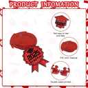 Red Graduation Banner & 9Pcs Hanging Swirls for Class of 2025 Graduation Party Supplies