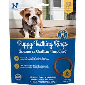 N-Bone Puppy Teething Ring Chicken Flavor (1 Pack Of 6 Rings) (113048) Feb 2025 BBD: 02/15/25